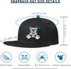 Aggressive Pitbull Graphic Snapback Hat Adjustable Baseball Cap Polyester Outdoor Adult Cap