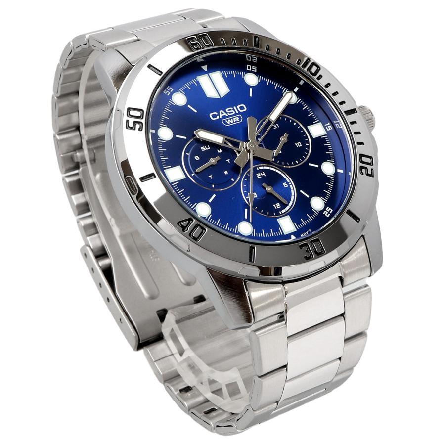 [Casio Watch] Casio Standard Men's MTP-VD300D-2E Analog Navy Silver (Overseas Model)