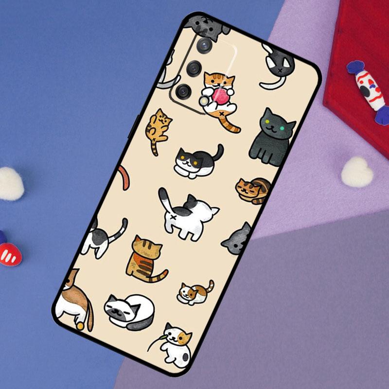 Funny Cute Cats Case For Oppo A5 Pro A6 A57 A17 A78 A54 A74 A94 A76 A16 A96 A18 A40 A60 A80 A38 A58 A98 A15