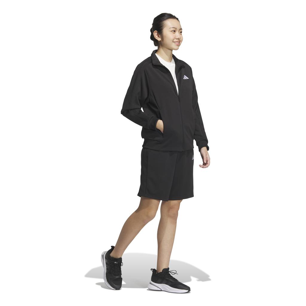 Adidas Regular Fit Double Knit Shorts JVP34 Women's 3-Stripes Black/Black (JW9785) J/2XL