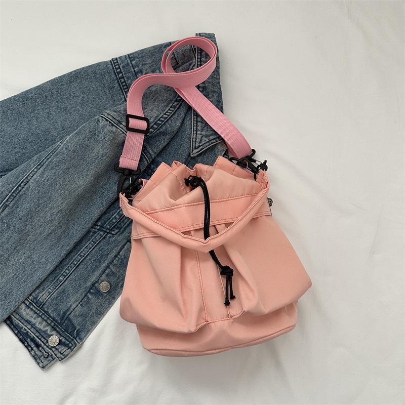 Damen-Handtasche Umhängetasche Oxford-Stoff große Kapazität Handtasche Kordelzug Umhängetasche
