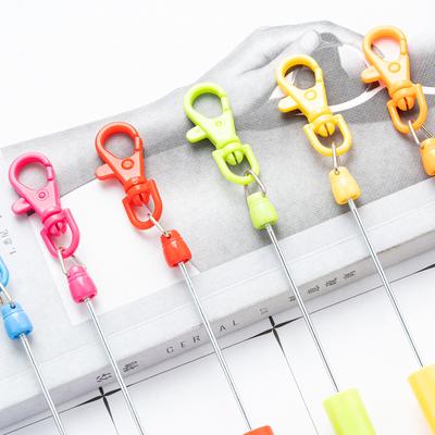 6 Stück Perlenkugelschreiber Schreibstift 1,0 mm Schreibwarenstift Schlüsselanhänger Perlenstift Perlenstift für Schule Büro