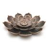 1Pcalloy Incense Burner Stick Holder Buddhism Lotus Line Incense Plate Sandalwood Coil Base Temples Yoga Studios Home Decoration