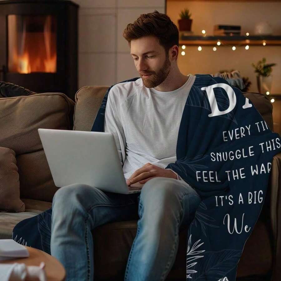 Gifts For Dad Blanket For Father's Day Gifts From Daughter Son Best Dad Ever Gifts Dad Birthday Gift Thanksgiving Day