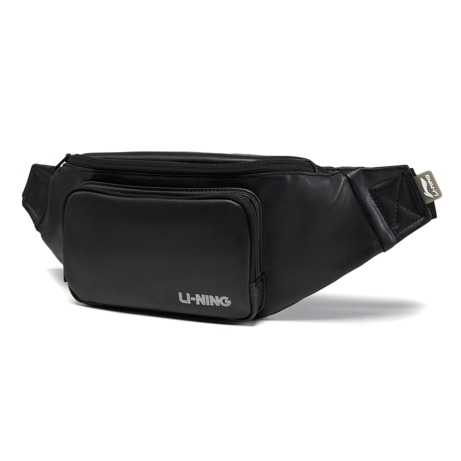 

Новая полиуретановая поясная сумка LiNing Унисекс Черный ABLV045-1 27.9*6.6*15.0CM