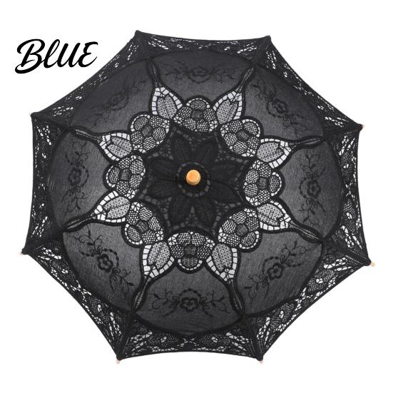 Vintage Lace Umbrella Gothic Umbrella Black Bridal Parasol for Halloween Anti UV Rain Witch Cosplay Wedding Decoration Stage Performance