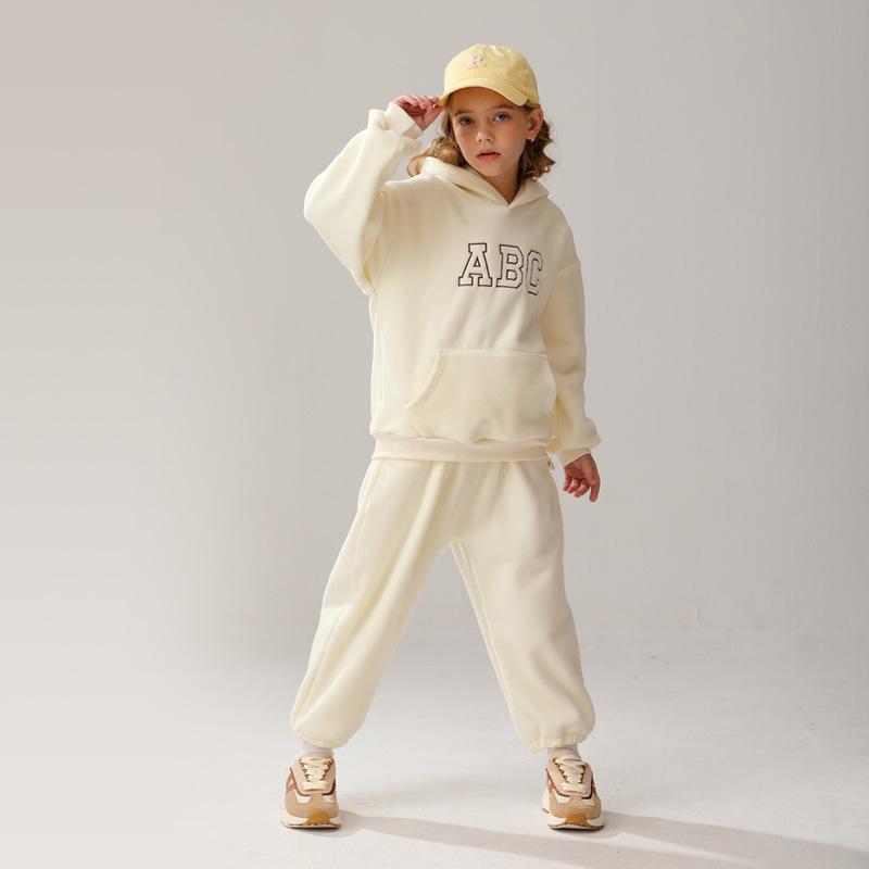 Vêtements de sport d'extérieur pour enfants shaker sweat à capuche imprimé ABC enfants garçons et filles automne survêtement décontracté