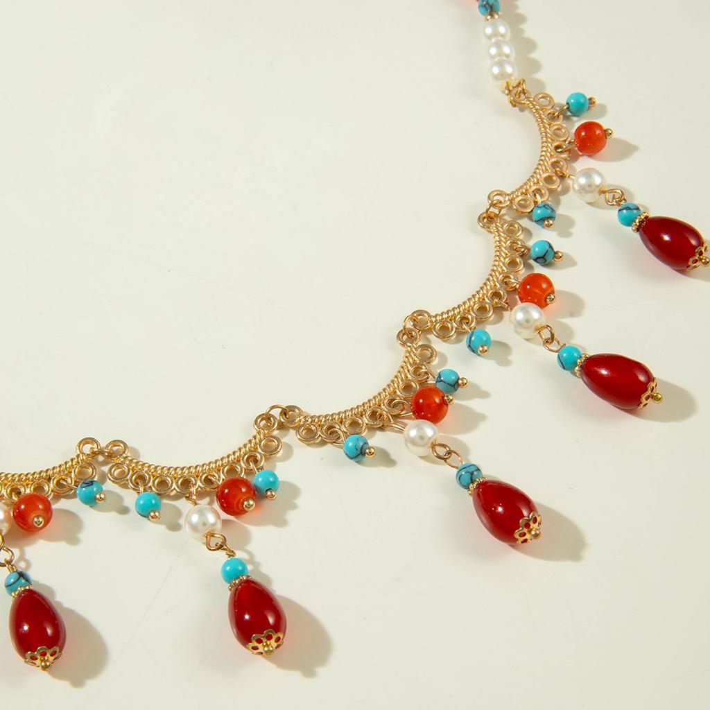 Accessoires, nouveau collier gemme nationale chinoise, collier perle design de niche