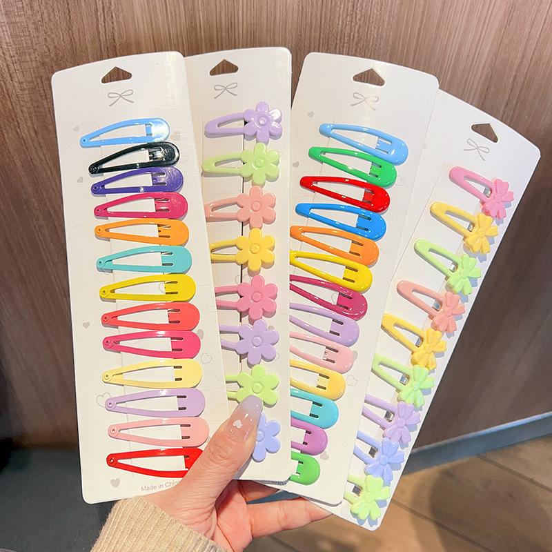 10 Stück/Set Neue Frauen Mädchen Niedlich Bunt Wassertropfenform Haarnadel Süße Haarspangen Haarspangen Schiebespange Mode Haaraccessoires