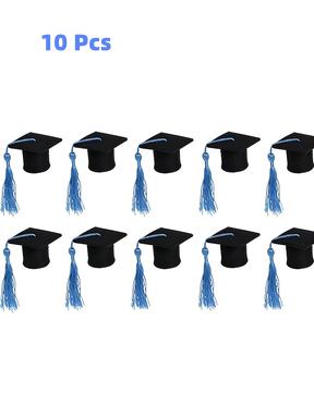 

10/30/50Pcs Felt Graduaion Caps for Wine Bottle DIY Decoration 2026 Graduation Part y Gift Mini Bachelor Hat Table Omnament