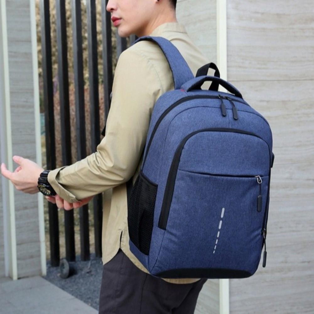 Large Capacity Student Backpack Oxford Cloth School Bag Simple Computer Rucksack Daily