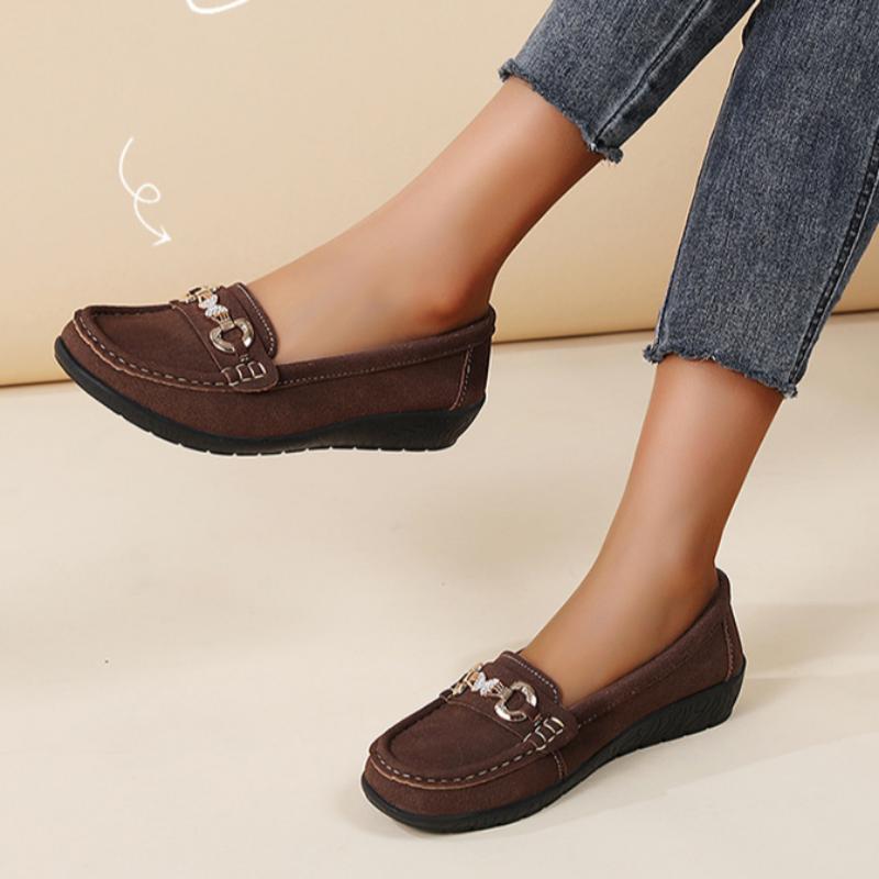 Loafers, Flat Heels, Women's Shoes, Moccasins, Cowhide Soles, Casual Shoes