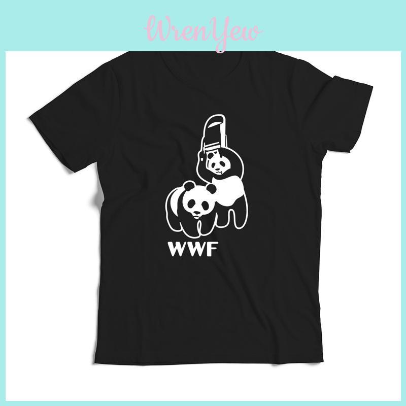New Mens Fashion Wwf Panda Tshirt Funny Humor Crew Neck Short Tee Sleeve