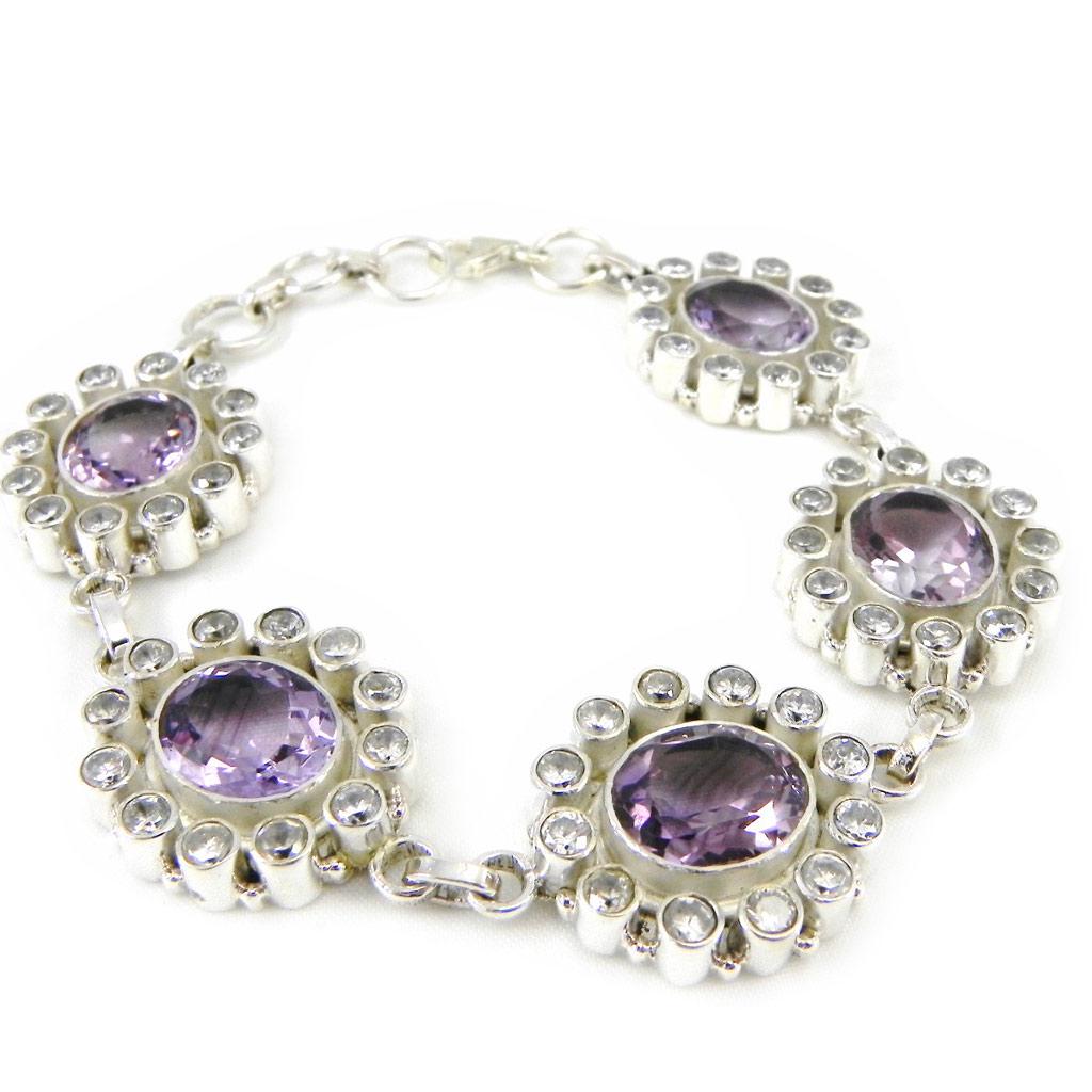 

Les Trésors De Lily [H0138] - Серебряный браслет с аметистом Heaven