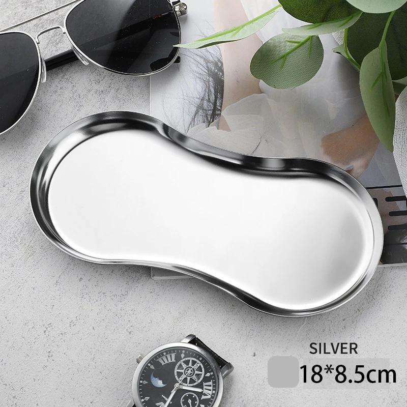 Modern Simple Stainless Steel Metal Water Drop Multi-shape Snack Tray Storage Jewelry Storage Metal Decoration Storage Organizer