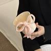 Charming 3D Bow Ceramic Mug - Elegant Light Luxury Design