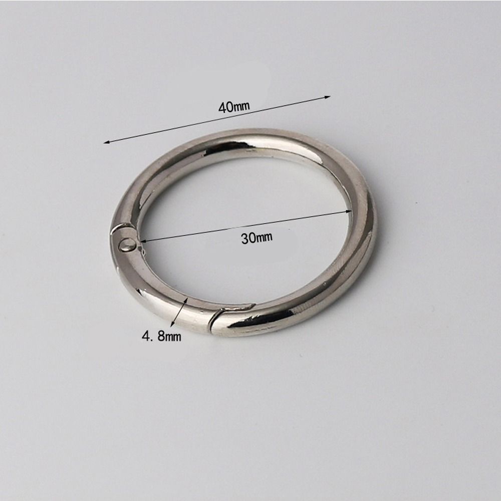 Portable Zinc Alloy Spring Ring Clasp Round Lightweight Plated Gate Buckle Trigger Snap Buckles Clip Bag Accessories