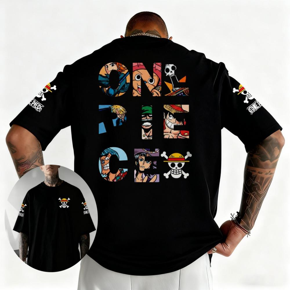 Anime Printed Men s T-shirt Harajuku Short Sleeve 2XS