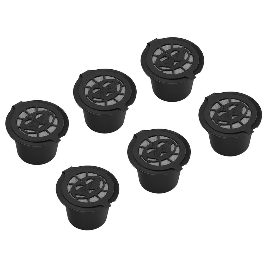 6 Pieces Refillable Coffee Capsule Reusable Plastic and Stainless Steel Filter Baskets Replacement for   Gusto