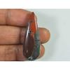 Natural Bloodstone Palm Crytsal 28Cts. Pear Cabochon Loose Gemstone 13X37MM SK-2589