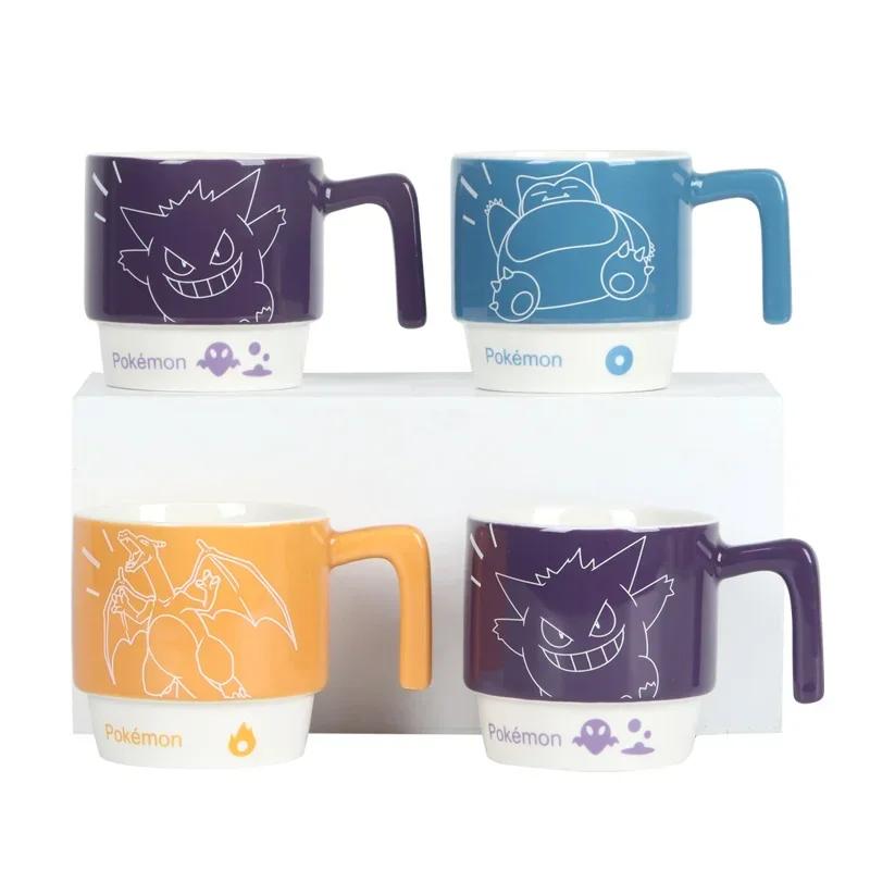SHUNXIANG Ceramic Mugs Pokémon Licensed Mugs Snorlax Stackable Kawaii Anime Boy Girl Breakfast Milk Juice Cup Ceramic Coffee Cup