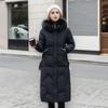Damen Winterjacke Parka Langer Mantel Verdicken Mantel Pelzkragen Mit Kapuze Reißverschluss Warme Schneebekleidung Gepolsterte Kleidung