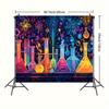 1pc Science Lab Chemistry Backdrop Banner - Party Decor - Theme For Birthday Home Photo Booth - No Power Required Indoor Outdoor Decor