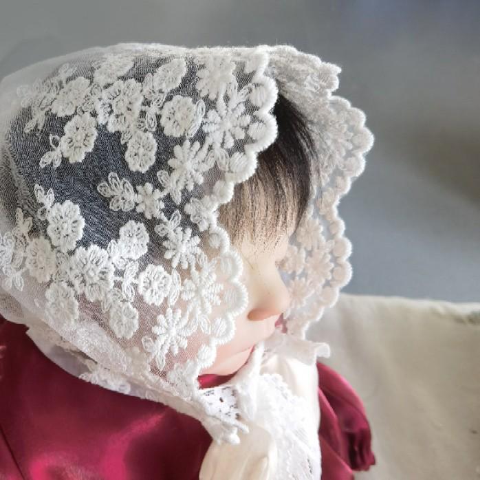 Baby Girls' Lace Embroidered Mesh Hat - Spring/Summer Photoshoot Cap