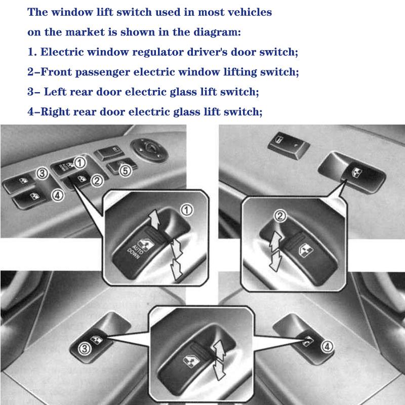 For Hyundai Santa Fe CM 2007 2008 2009 2010 2011 Electric Power Window Lifter Control Switch Button 93570-2B000S4 93570-2B140S4
