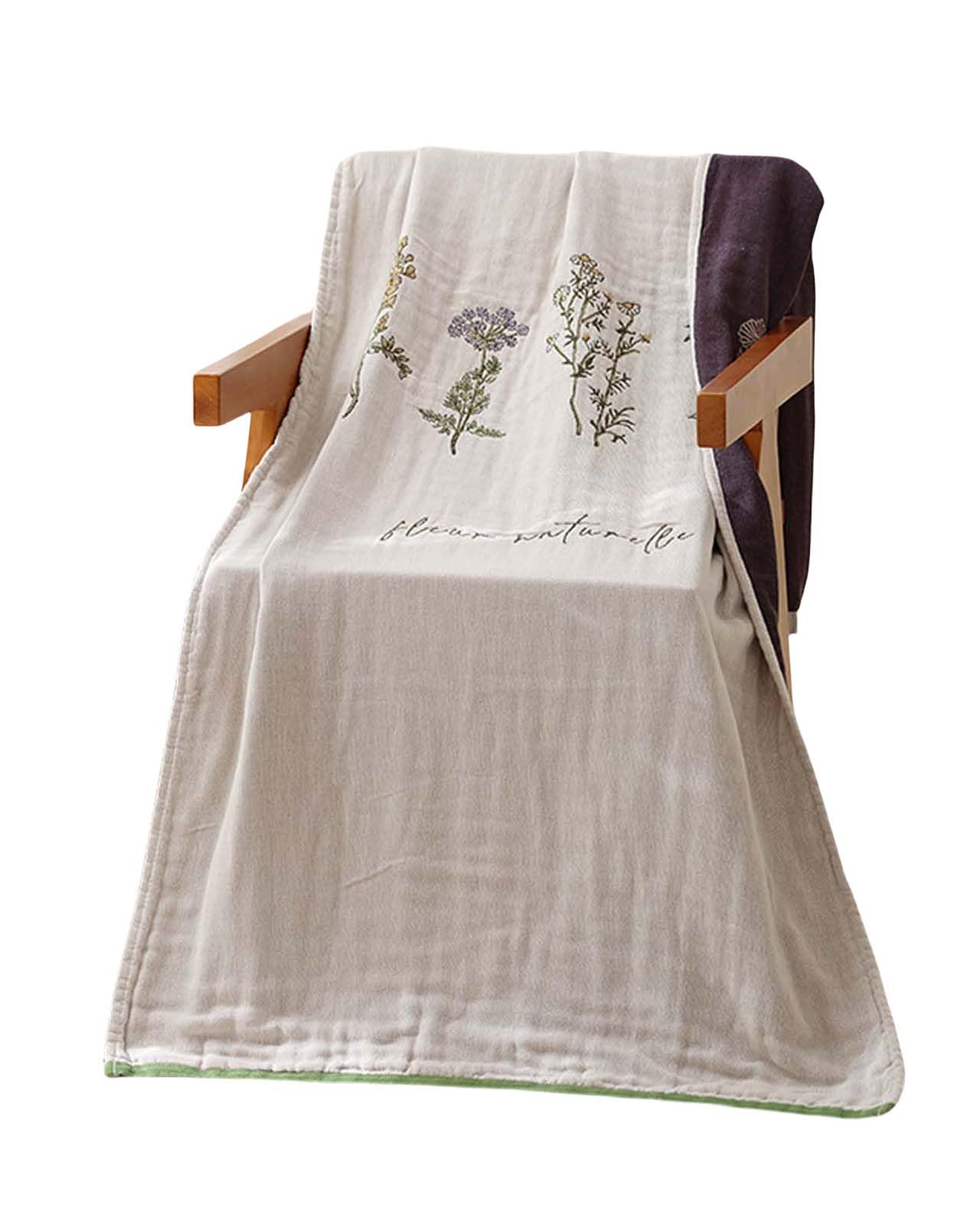 

Tibemi Gauze Bath Cute Pure Cotton Gauze Bath Perfect for Hot and Commercial and Comfortable to the Towel, Fluffy, Large, Four-Layer Towel, Absorbent,