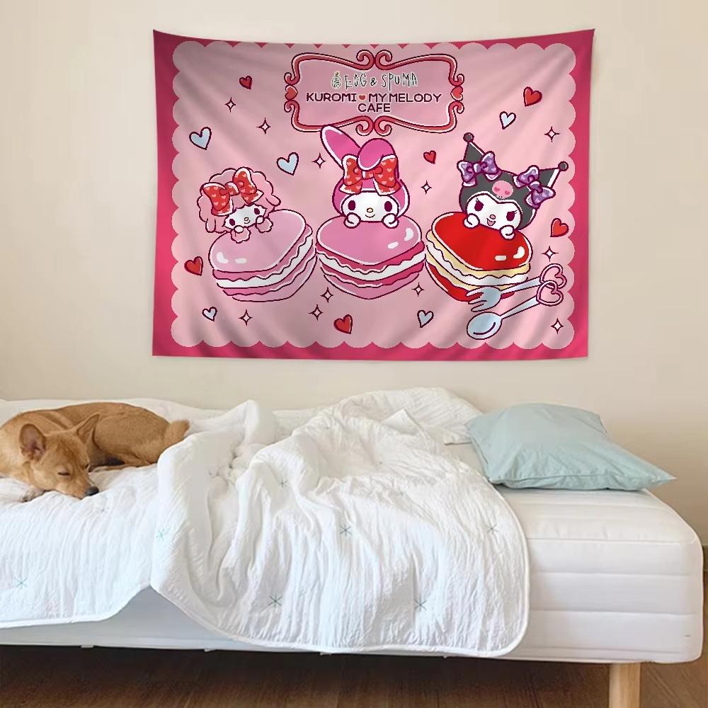 

Cute My Melody Tapestry Bohemian Mandala Living Room Home Wall Decor 74x94cm(29x37in)