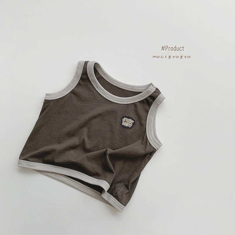 

Детская майка в стиле ретро-мори - Крутой и модный летний жилет для мальчиков и девочек 130 cm темный кофе