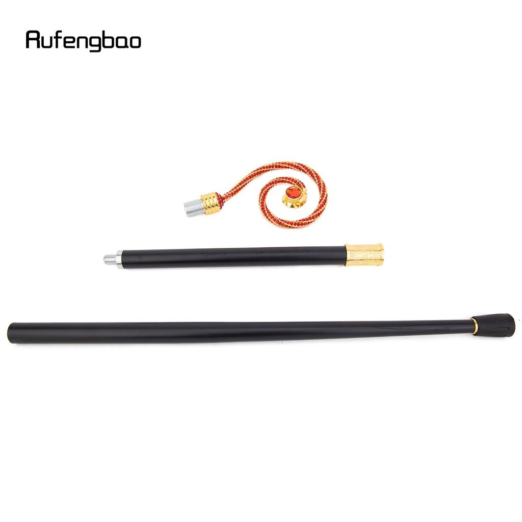 Golden Red Hanger Red Diamond Fashion Stick Decorative Cane Elegant Fashion Cane Cosplay Alloy Crosier Vintage Stick 90cm