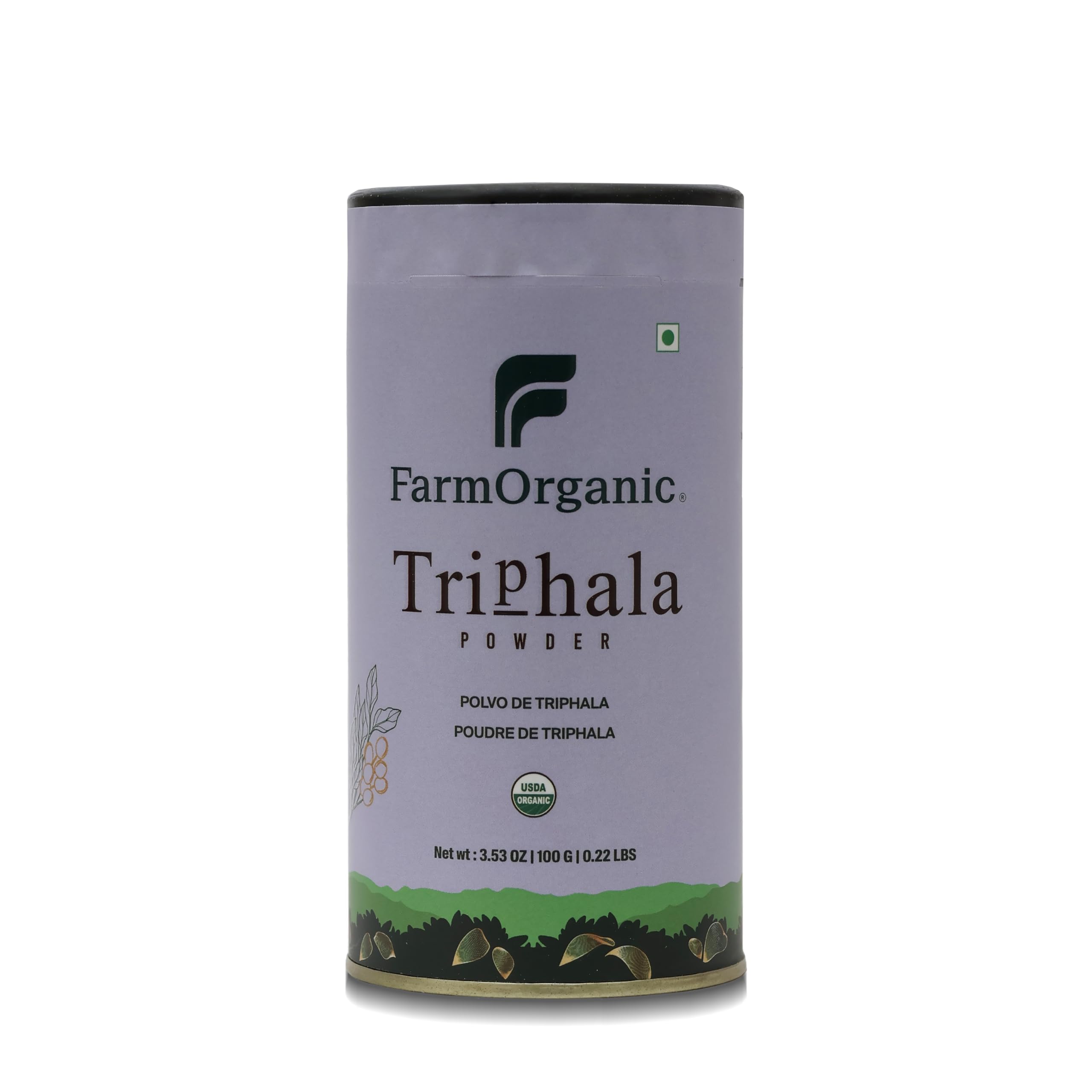Organic Triphala Powder 100g | Amla Harad Baheda Powder | Ayurvedic Herbal Powder for Digestion, Detox & Immunity Support | Gut Health & Wellness Su