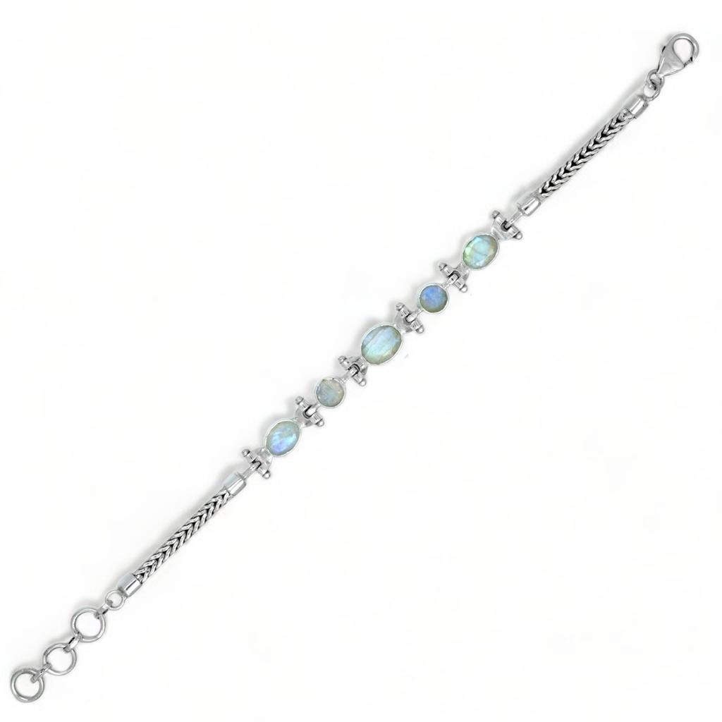 Blue Topaz Bracelet: Adjustable Sterling Silver Gemstone Jewelry