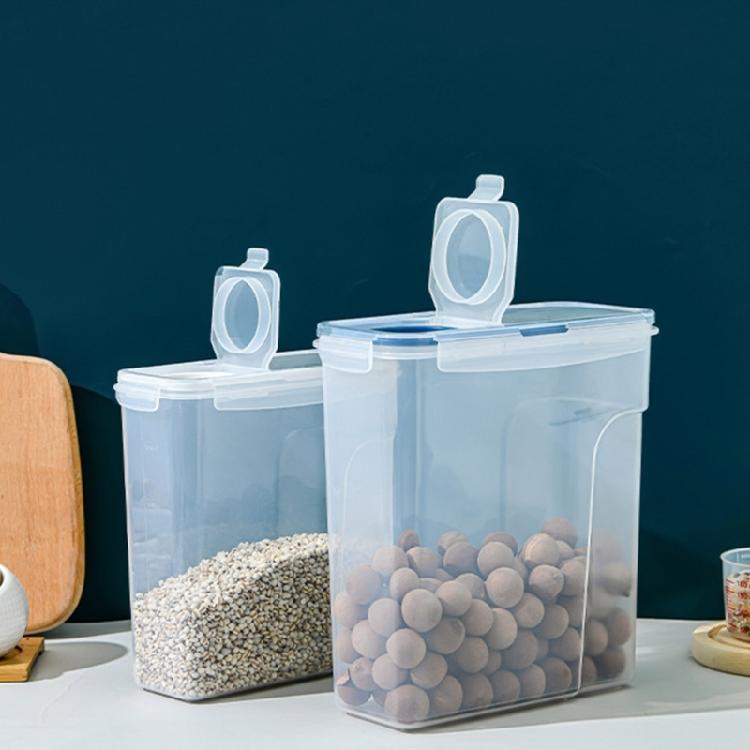 Multipurpose 4L Clear Food Storage Bin With Sealed Lid For Bulk Grains Bean And Kitchen Supplies
