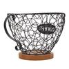Coffee Pod Holder   Metal Coffee Capsule Storage Basket with Wood Base for Kitchen Countertop