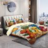 3Pcs Cartoon Dinosaur Animal Print Coreless Down Comforter Set Comfortable Bedroom Dormitory Bedding Decoration Machine Washable