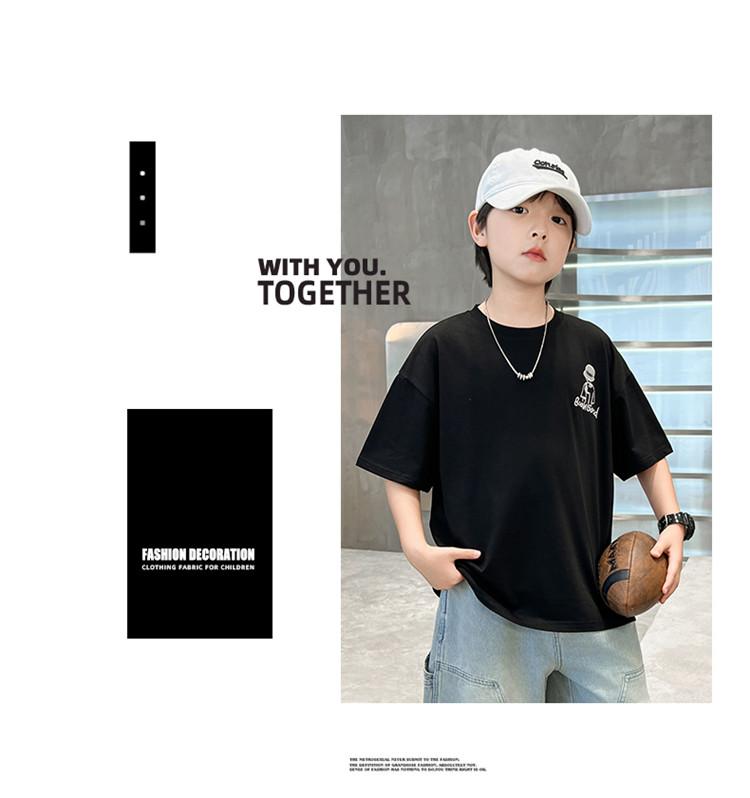Boys' Fashion Short sleeved T-shirt Summer Thin Casual Top Trendy T Children's New Summer T-shirt