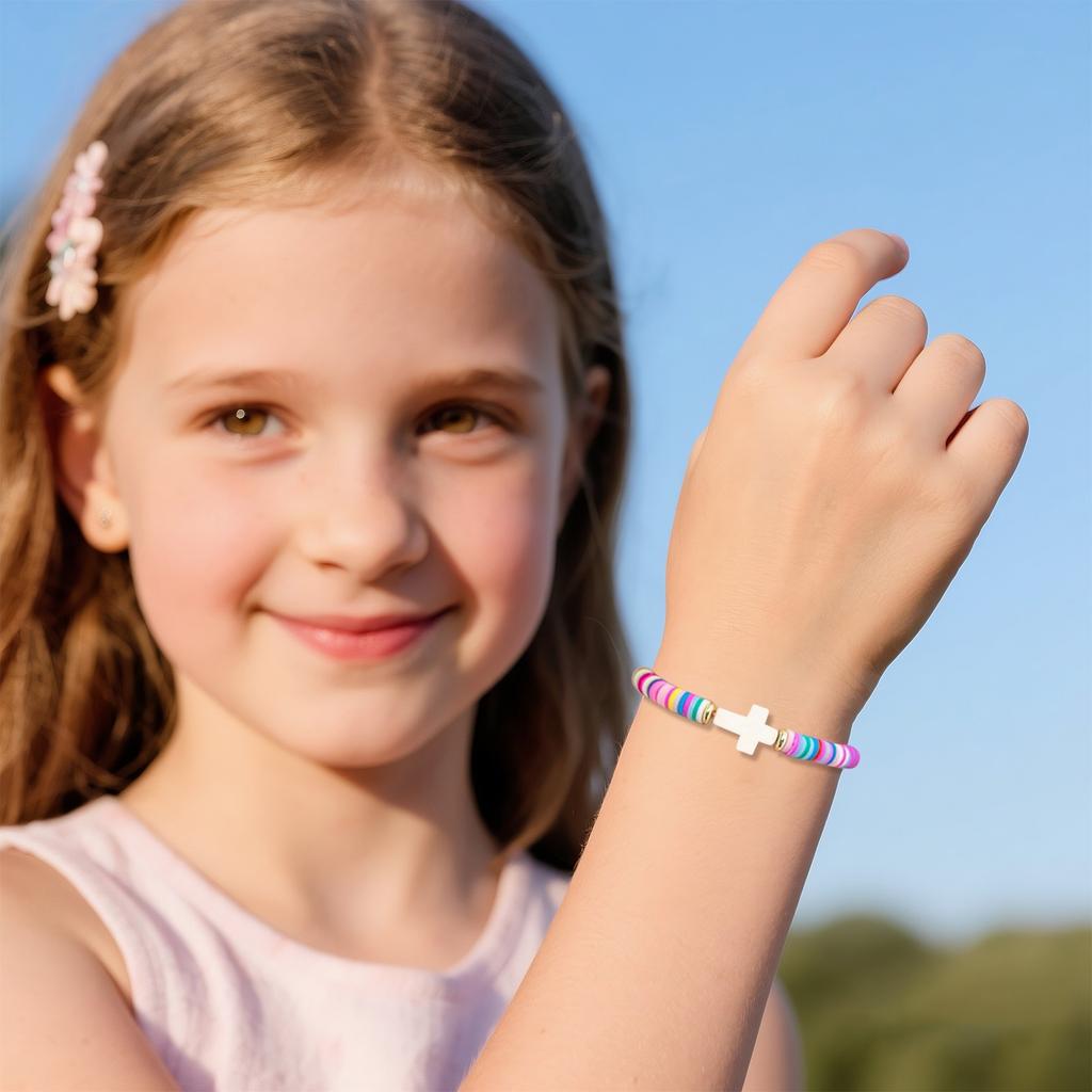 Kreuzarmband Geschenk zur Erstkommunion Mädchen Religion Abschlussgeschenk Armband Geburtstagsgeschenk für Teenager-Mädchen Modeartikel