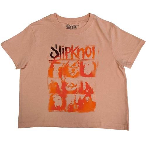 Slipknot Womens/Ladies The End, So Far Faces Grid Crop Top
