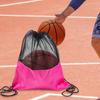 Basketball Mesh Bag Drawstring Backpack Oxford Cloth for Football Soccer
