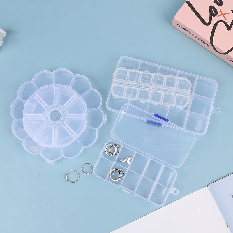 Plastic Box Container Screw Holder Case Practical Compartment Jewelry Organizer