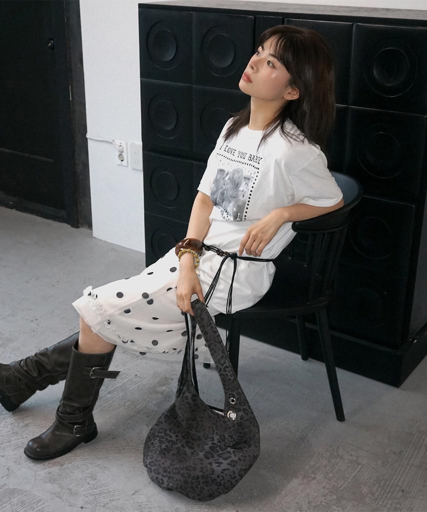Salbol Fig Leopard Bag [Charcoal Brown]