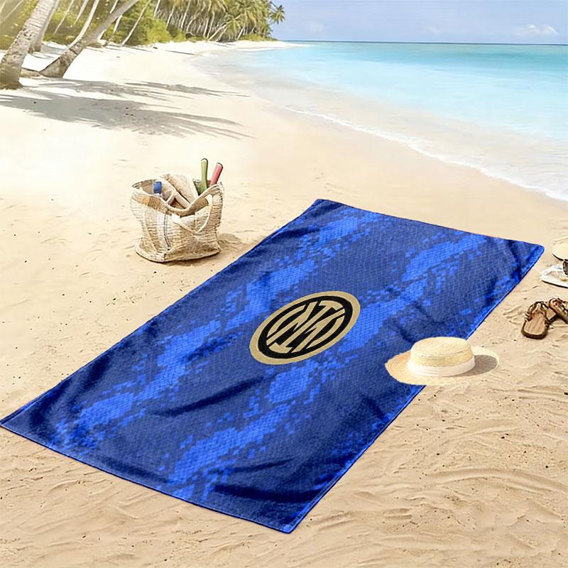 Asciugamano da Spiaggia Stampa Milan Football Club, Asciugamano Grande Morbido Asciugatura Rapida per Spiaggia Campeggio Nuoto