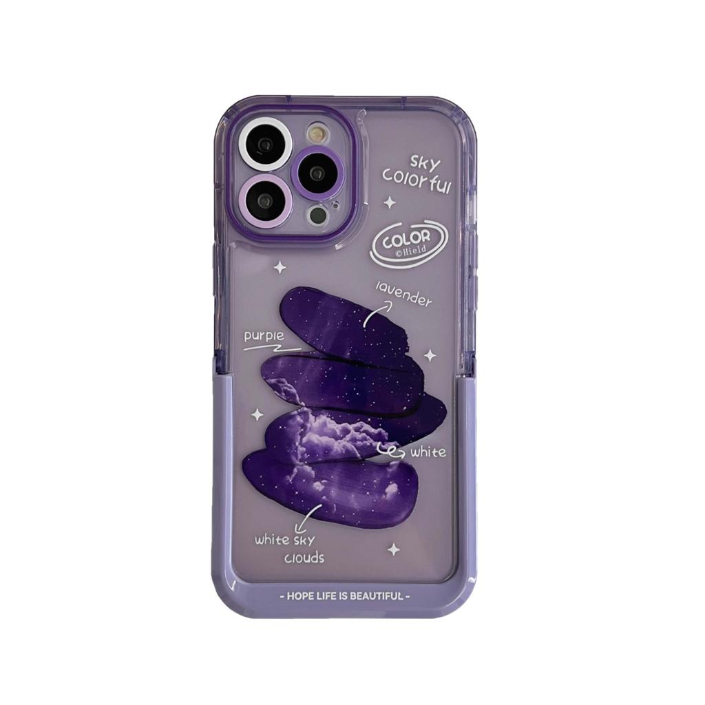 Ins Kolorowe Graffiti Fioletowy Gradient Ochraniacz Etui na Telefon Dla Iphone 14 Pro Max 12 13 11 Promax Wstrząsoodporne Pokrowiec z Podstawką