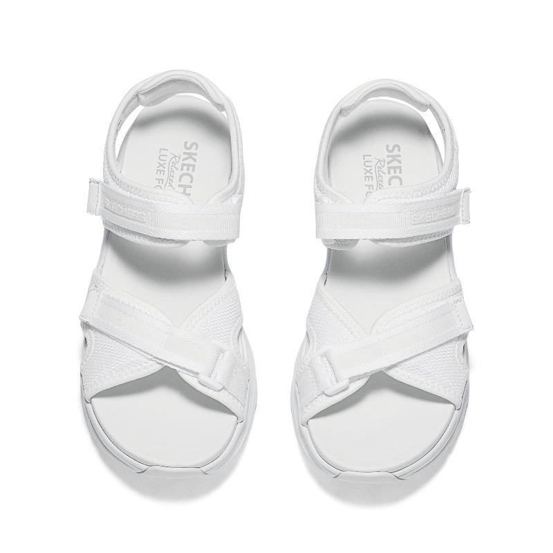 Skechers Sport Komfort Damen Weiße Sandalen 163585-WHT