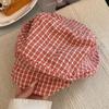Cloud Y2k Plaid Beret Japanese Newsboy Cap Casual Octagonal Cap  Outdoor