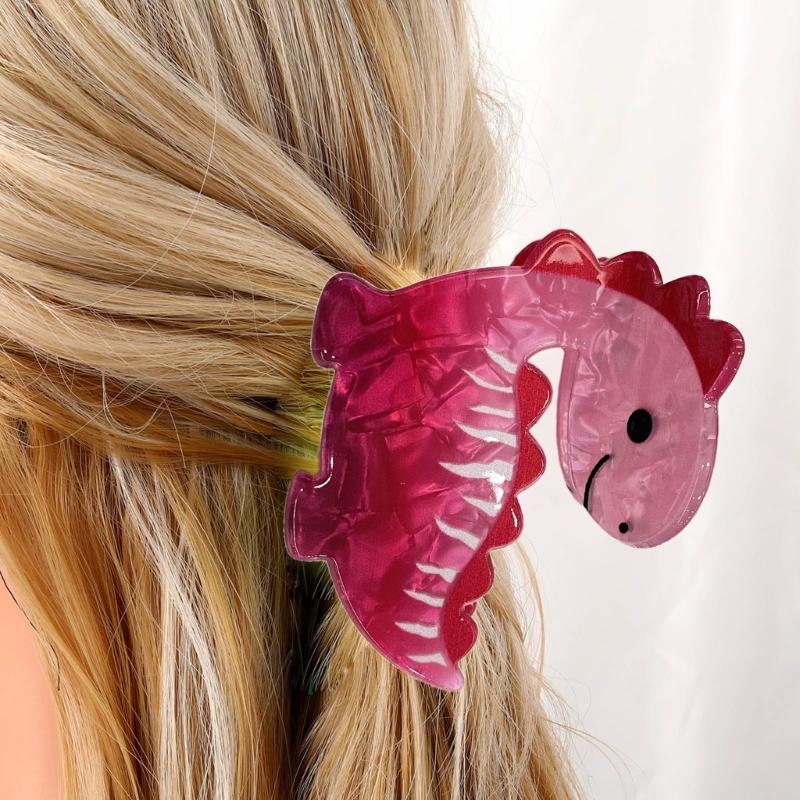 Dinosaurs Acrylic Hair Claw Clips Barrette Nonslip Strong Hold Hair Accessories