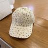 Small floral printing baseball cap women's spring summer embroidery letter curved brim cap casual versatile showing small face